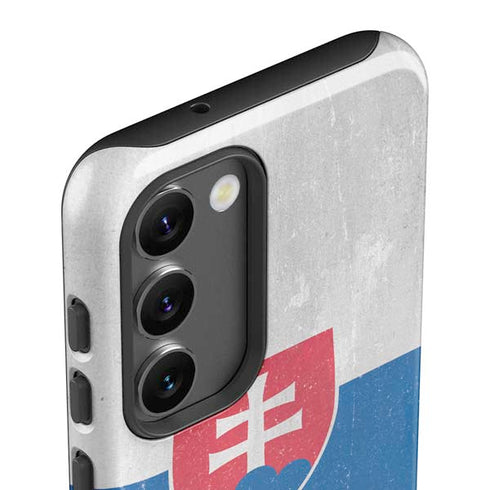 Slovakia Flag Distressed Galaxy S23 Plus Pro Case